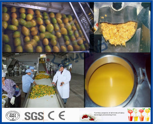 Polpa del mango che elabora la linea di trasformazione del mango del macchinario con la macchina asettica del pacchetto