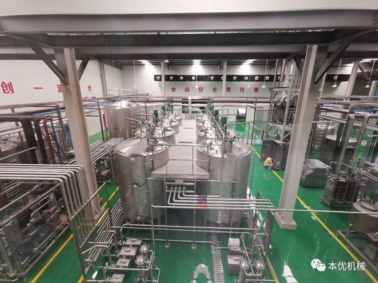 Pasteurized Milk Stirring 5000LPH Yogurt Processing Line